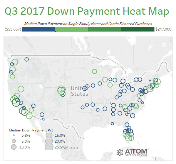 WPJ News | Q3 2017 Down Payment Heat Map