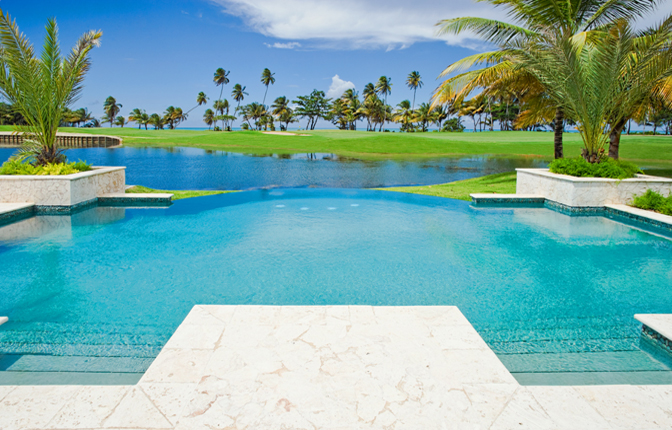 Las Estancias Pool Overlooking Golf Course and Ocean