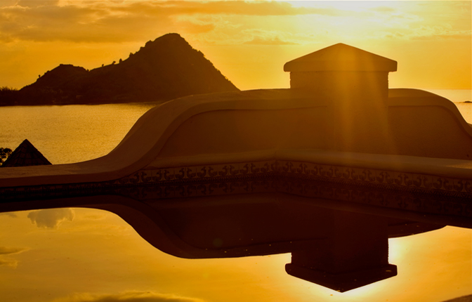 Private Rooftop Pool at Sunset